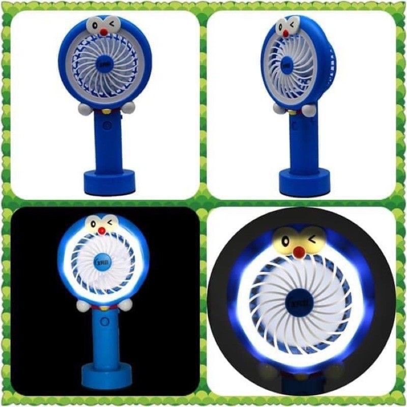 Kipas Angin Lampu Led Hand Mini Fan Usb Portable Karakter Kipas Angin Tangan Karakter doraemon