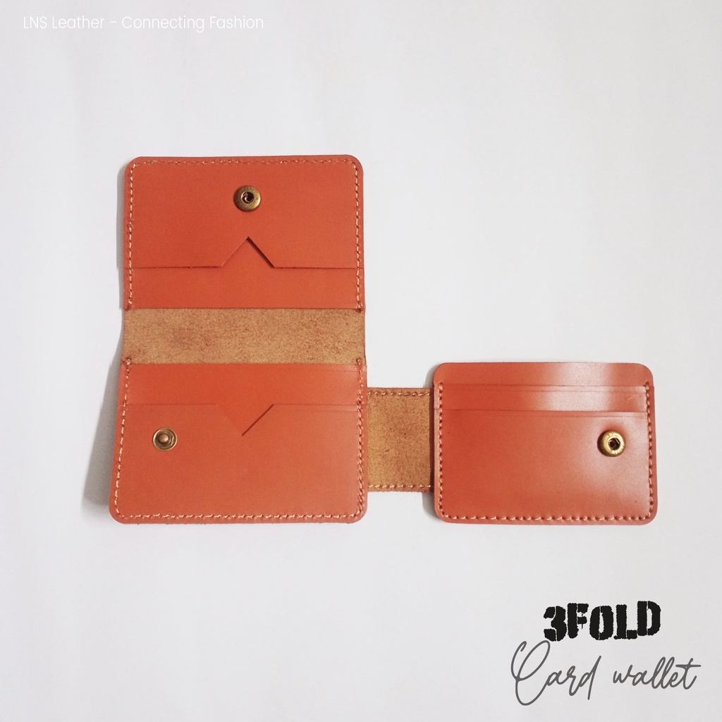 Card Holder Dompet Kartu Wallet Leather E-Money Tan - WSCH010