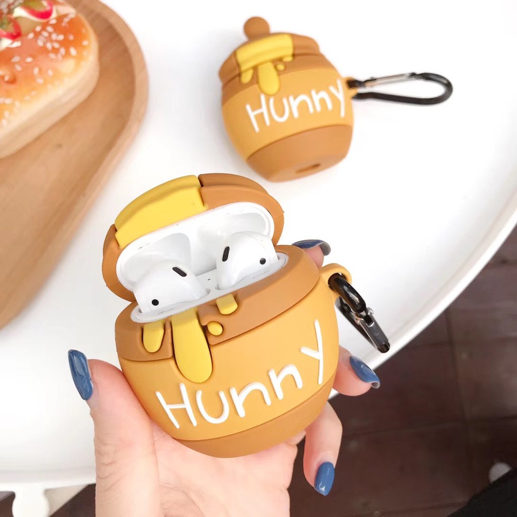Sarung Pelindung Handphone Dengan Bahan Silikon Dan Gambar Kartun Disney Pooh Madu
