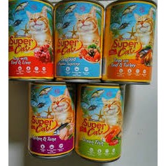 Supercat Kaleng 400gr All Varian / Makanan Kucing Basah /Wet food