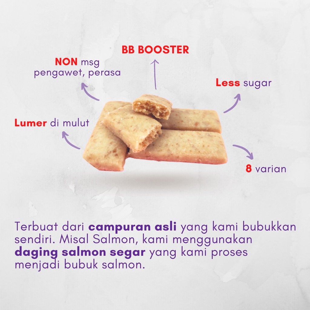 Biskuit Bayi 6 Bulan BB BOOSTER Tanpa Pengawet Makanan Bayi Bubur Bayi Sereal Bayi