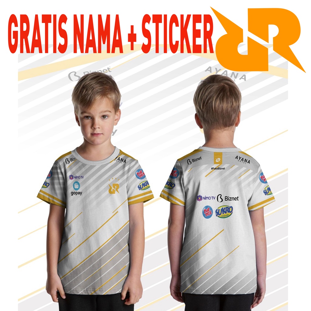 Kaos Jersey RRQ anak kaos rrq anak rrq ff free fire mobile legends
