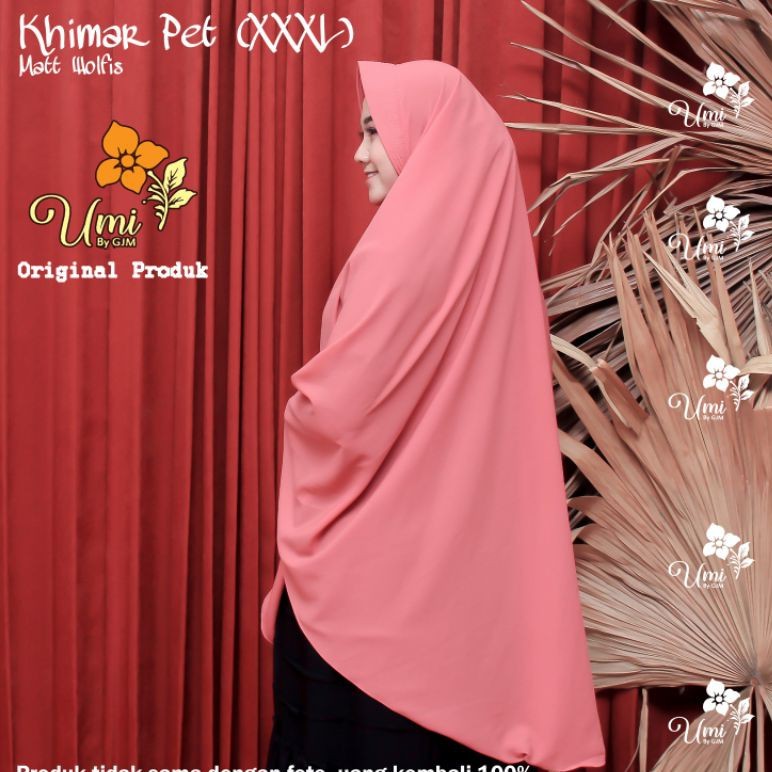 Jilbab Super Jumbo Polos Khimar Pet Wolfis Jumbo Original GJM Khimar XXXL Wolfis Pet Pinguin