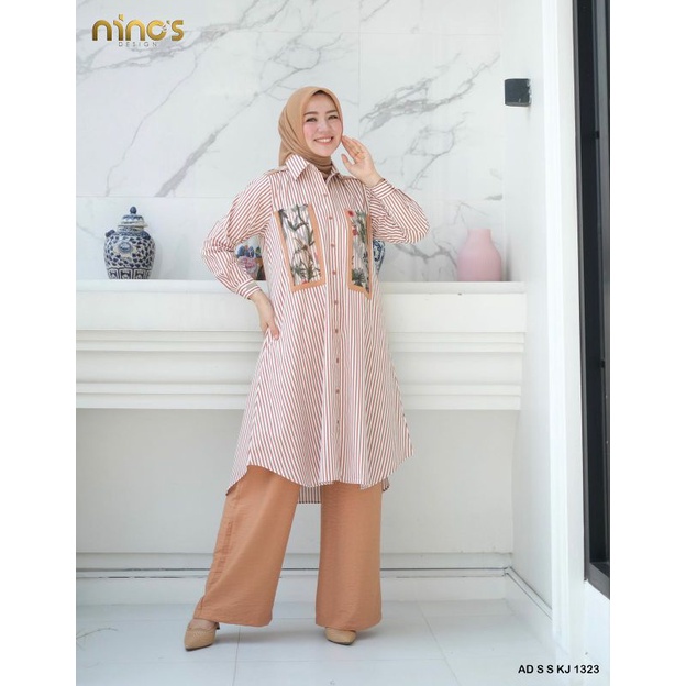 Setelan Ninos Terbaru AD S S KJ 1323 Ori by Ninos Design / Baju Pesta Mewah / Atasan Cewek Katun / M