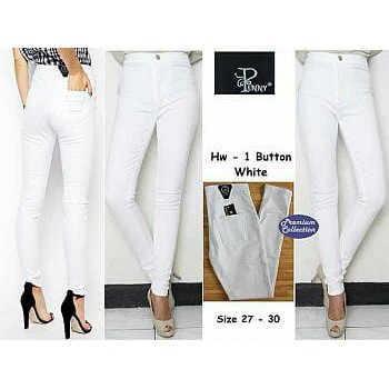 IB CELANA JEANS STRET WHITE WANITA