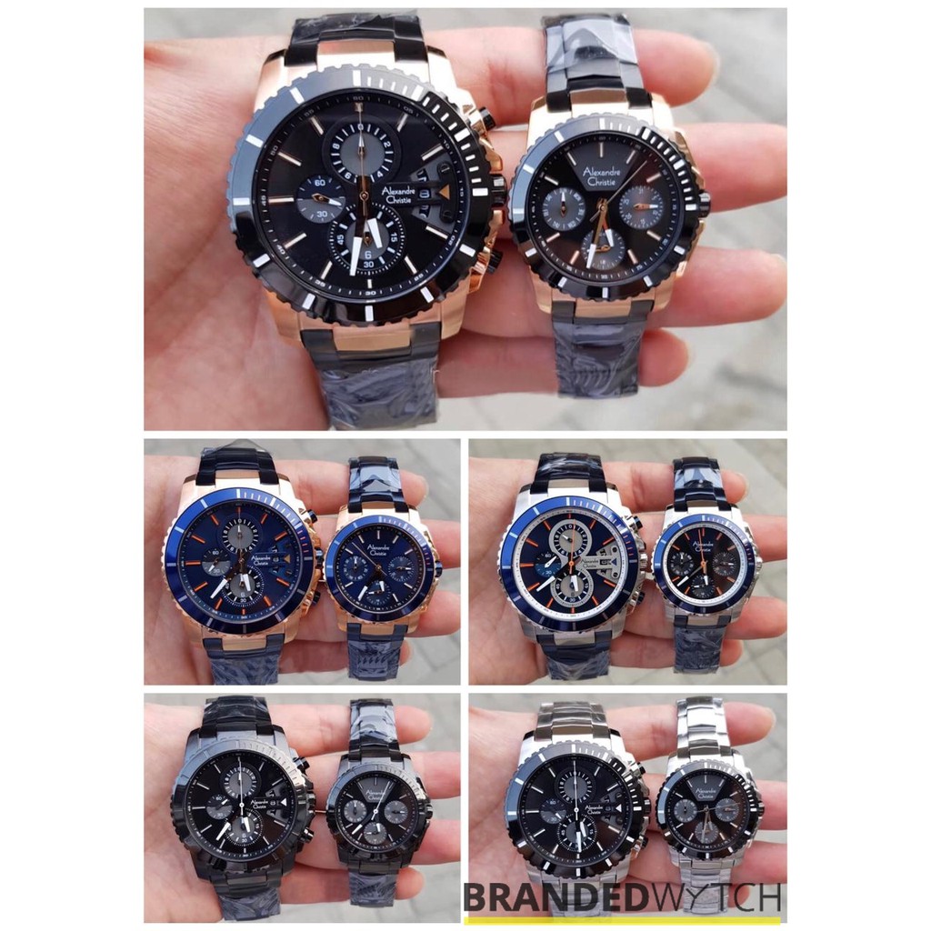 ( BISA SATUAN | COUPLE ) Jam Tangan ORI Alexandre Christie AC 6455 Couple Garansi Resmi / Jam Pasang