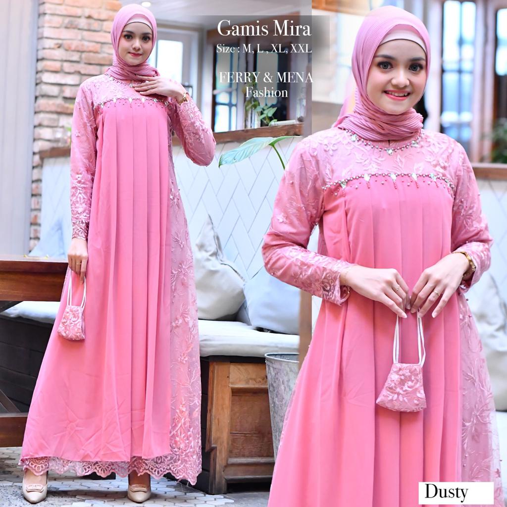 Gamis MIRA Payet | Gamis Wisuda Remaja Terbaru | [COD] Bayar di Tempat | Seragam Gamis Pesta Premium | SALE!! Gamis Murah Terbaru 2021 | Gamis Payet Mutiara Kombinasi | Premium Quality Product by dvn style