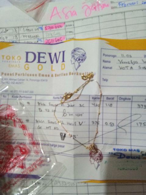 Liontin Huruf Slobok Emas Asli Kadar 375