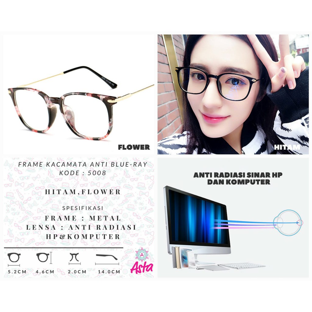 Kacamata dewasa murah Anti Radiasi HP & Komputer kode : 5008 by Asta