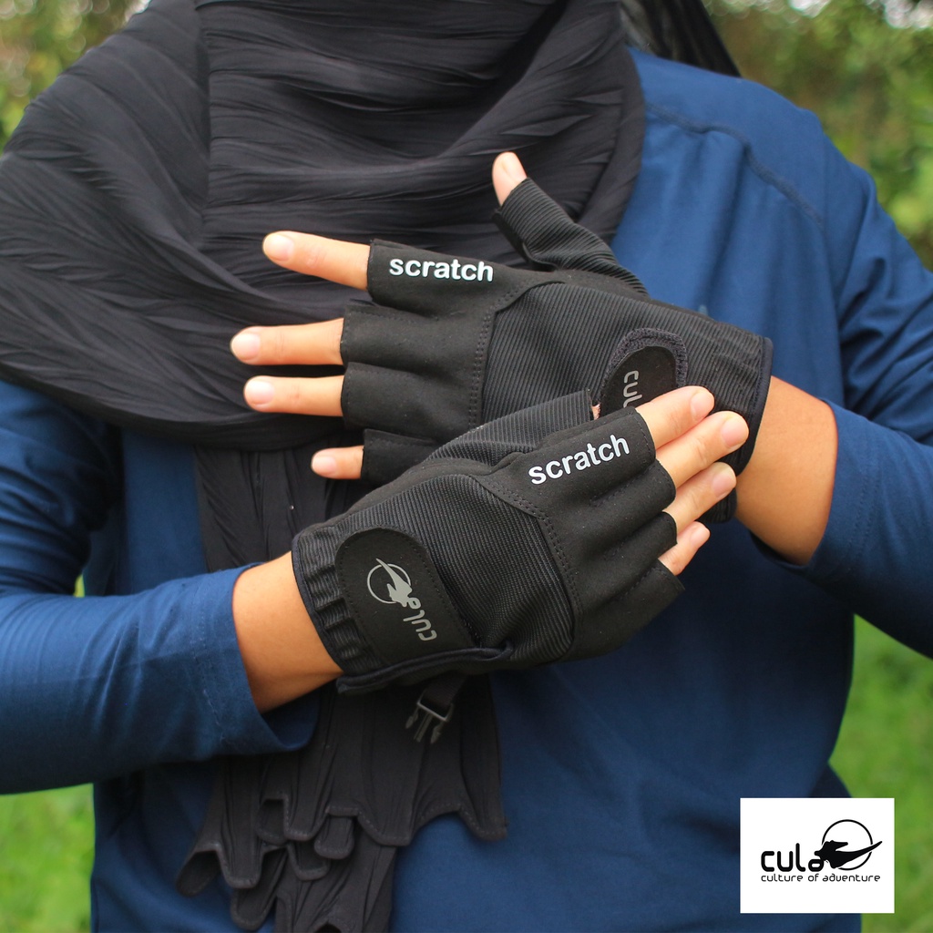 CULA Sarung Tangan Motor Seri Scracth Glove Half - Sarung Tangan Half Finger Anti Slip - Sarung Tangan Outdoor