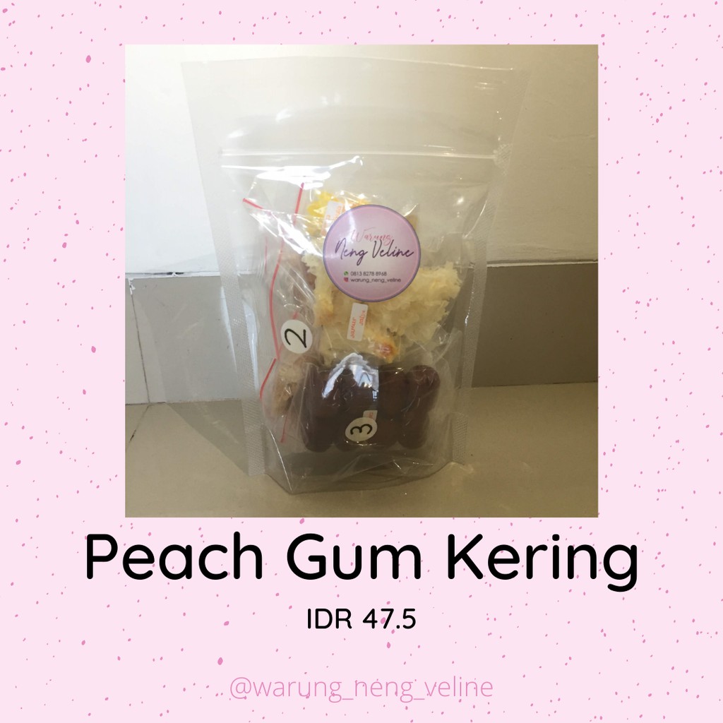 

Collagen Peach Gum dessert Veline ukuran S(3-4)porsi