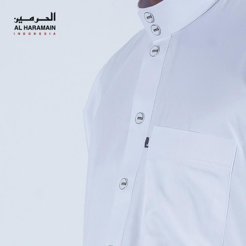 GAMIS TERBARU BISA COD 07 JUBAH AL HARAMAIN PUTIH MANSET PREMIUM KODE 07 TERBARU KANCING BULAT HAMAD