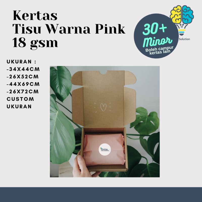 (50lbr) Kertas Tisu Pink /Wrapping Paper warna / kertas Bungkus