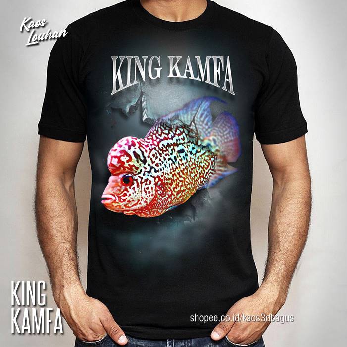 KAOS LOUHAN KING KAMFA Baju Kaos Ikan Louhan Indonesia PREMIUM Keren Distro Kaos Gambar Ikan Lohan