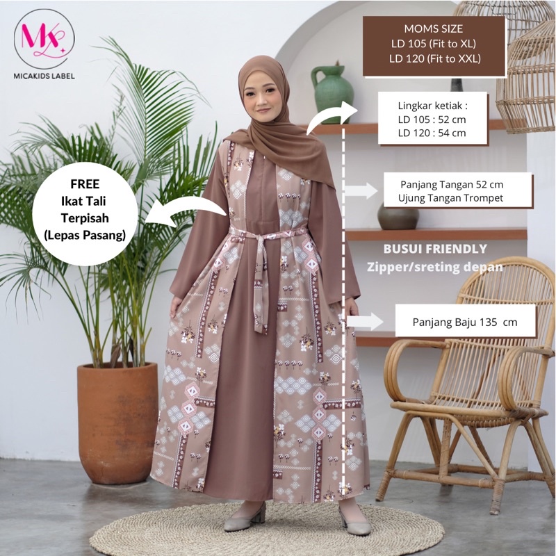 GAMIS COUPLE IBU DAN ANAK GAMIS MEWAH GAMIS MUSLIMAH KIRANA GAMIS MOCCA