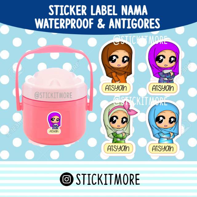 

Sticker Label Nama Waterproof Sweet Aisyah