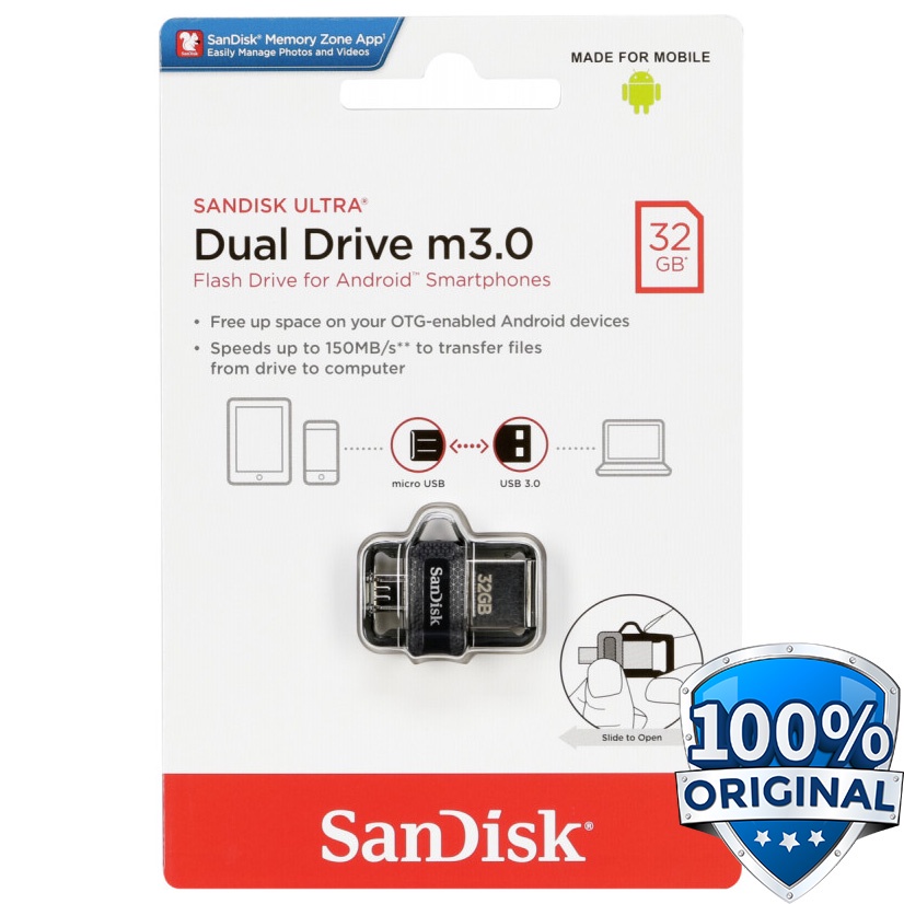 FD SANDISK ULTRA DUAL DRIVE M3.0 16 GB / 32 / 64 OTG MICRO USB