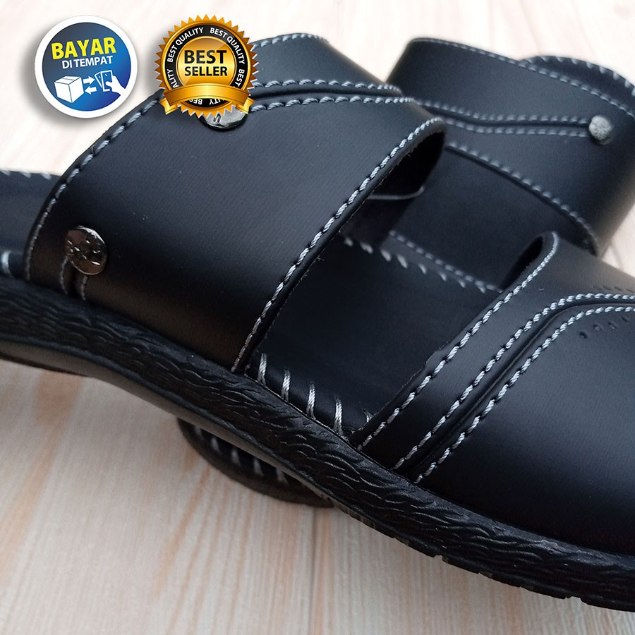 PROMO 8.8 !! SANDAL PRIA DEWASA SANDAL REMAJA SLOP SLIP ON BAN 2 CANVIL MURAH TERBARU / SAKIPO