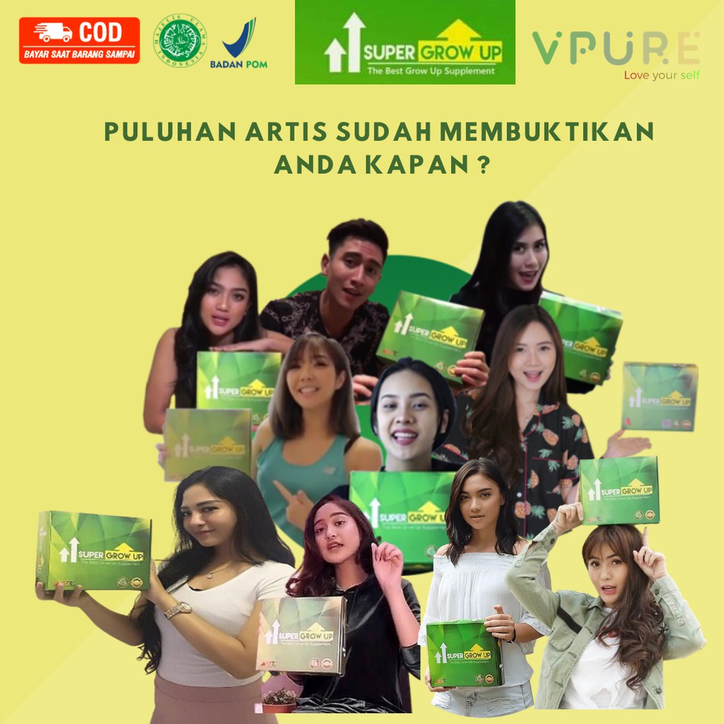 

SUPER GROW UP PENINGGI BADAN TERMANJUR TERLARIS 25 SACHET SUSU