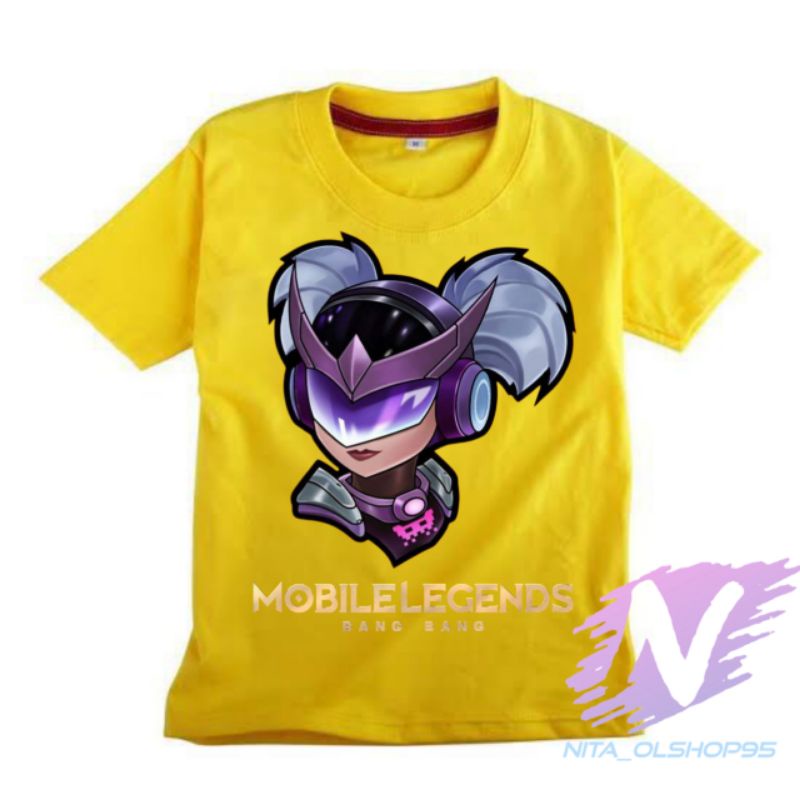 baju anak kaos anak mobile legends hero wan wan