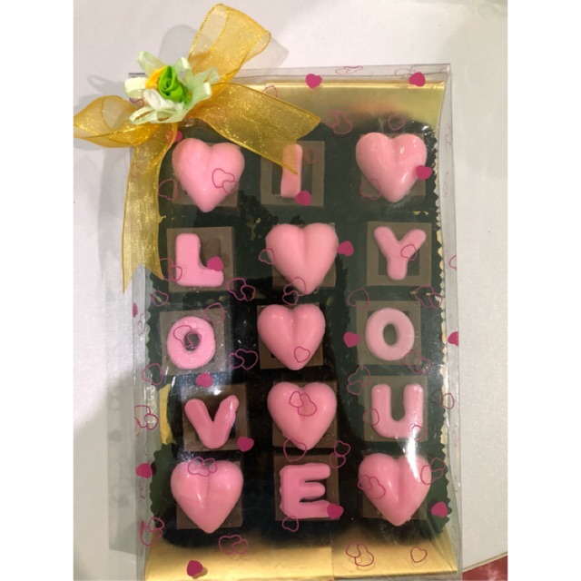 

Coklat valentine design isi 15 model i love you