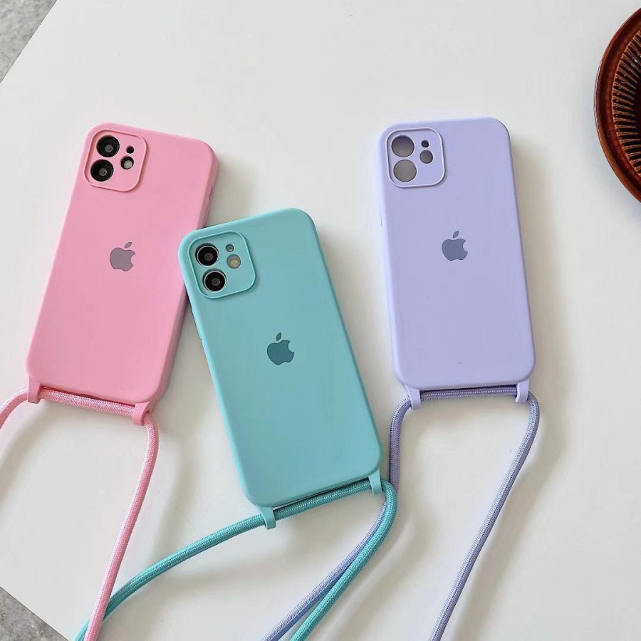 Case Softcase Tali Iphone 12 Mini 12 Pro Max Silicon Premium Official Tali Selempang