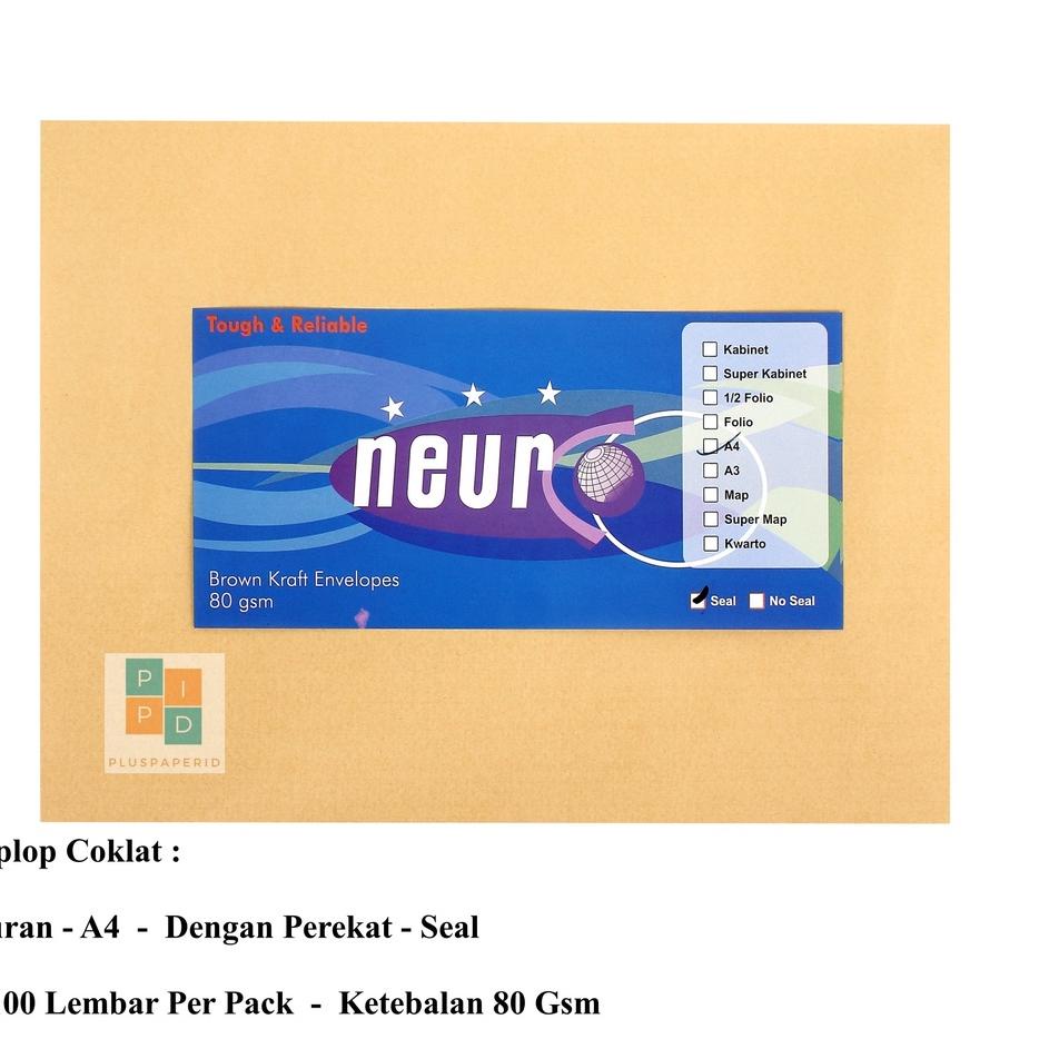 

Baru Sampai NEURO - Amplop Coklat Ukuran A4 ( 30 x 22 cm ) Seal - Pack