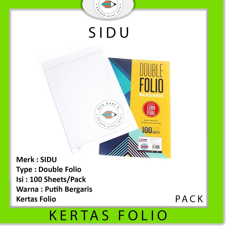 

Dijamin Miring harga.. SIDU - Kertas Double Folio Bergaris 100 Sheets - Pack