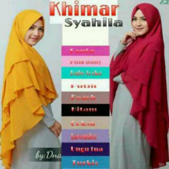 Khimar syari syahila layer pet antem