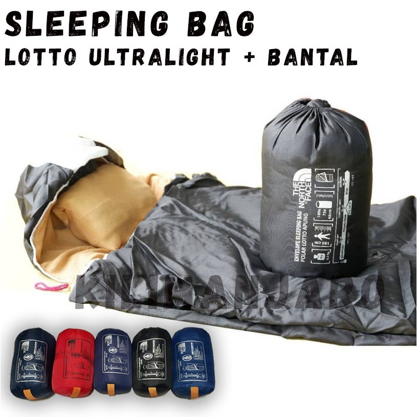 SB Sleeping Bag Bantal Polar Lotto Sleeping Bag Ultralight UL
