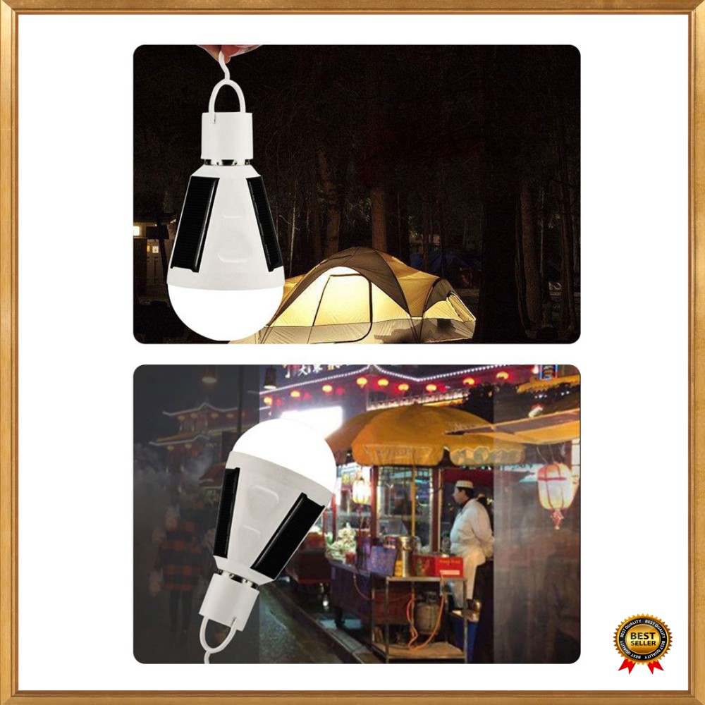 LightMe Lampu Bohlam Solar Power Emergency E27 Bulb 7W Cool White Waterproof - TYN-002 - White Murah