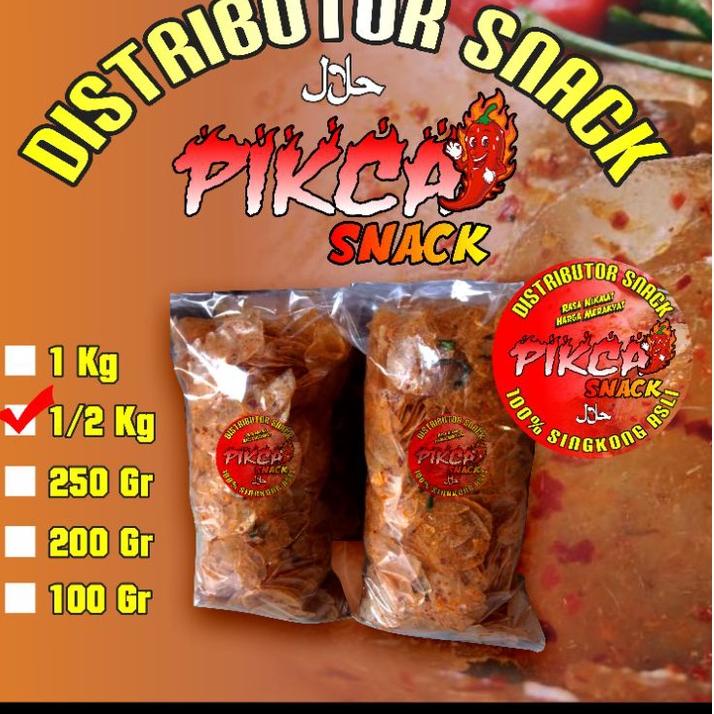 

DISCOUNT !!! 9.9 keripik kaca pedas 1/2 kg/kripik kaca/pikca pedas/keripik beledag/pikset pedas/keripik seblak [KODE 40]