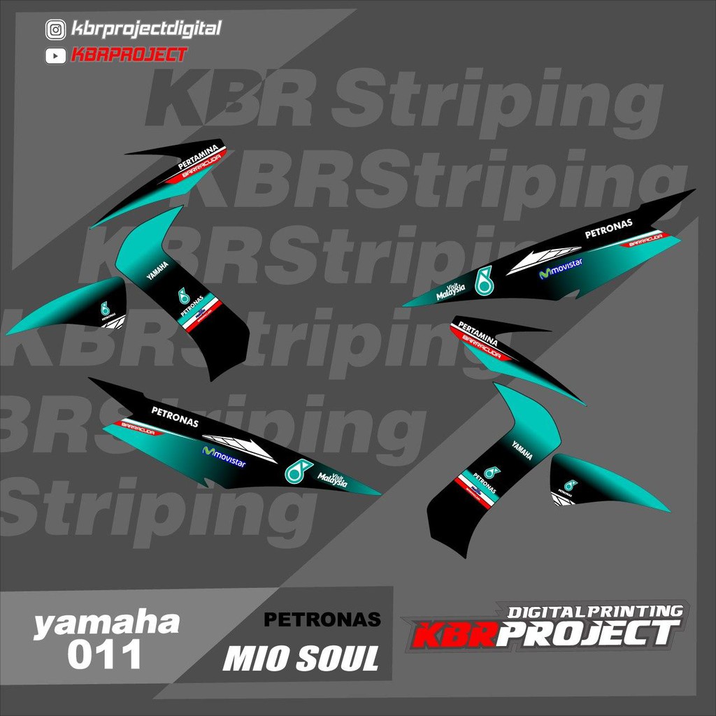 (cod) MIO SOUL Sticker Variasi stiker striping list motor YAMAHA MIO SOUL Racing MIO SOUL PETRONAS