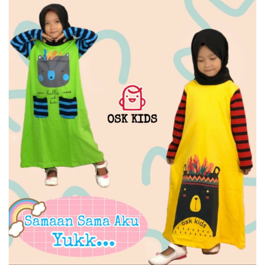  GAMIS  KAOS  ANAK  FASION KARAKTER  LUCU OKSKIDS S M L XL 2 