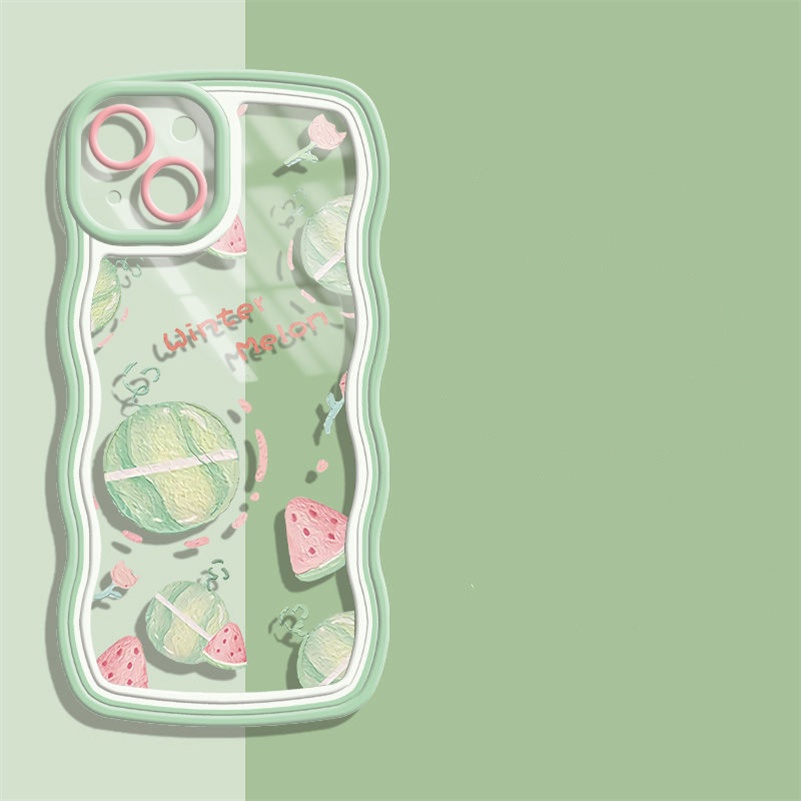 Soft Case Silikon TPU Transparan Motif Buah Untuk iPhone 14 13 12 11 Pro Max X Xr Xs Max 8 7 6 6s Plus