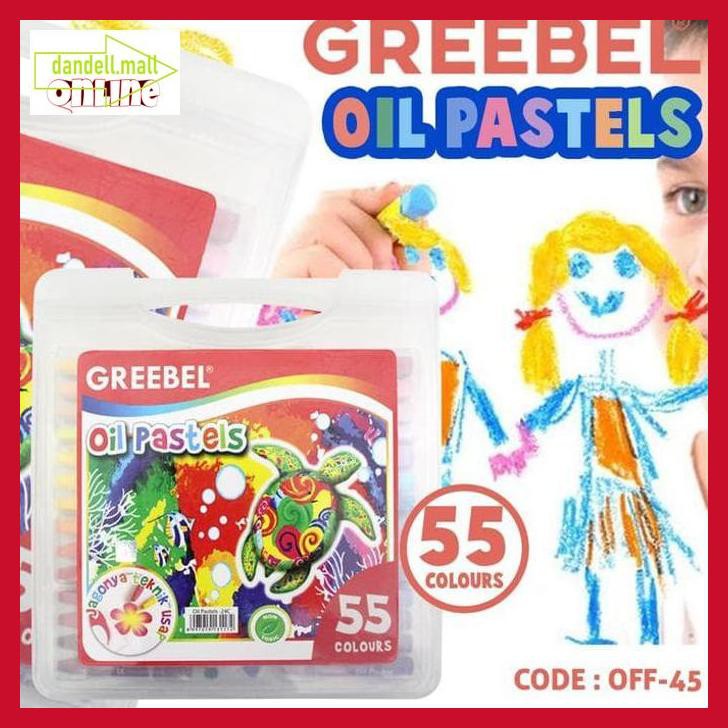 

U8Tyrt67- Crayon Mewarnai 55 Warna Greebel Oil Pastels (Off-45) E3Yrf797-