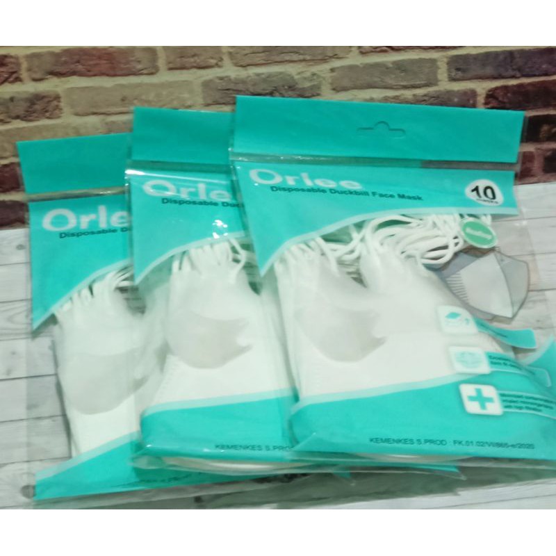Orlee Masker duckbill 3 ply headloop isi 10pcs