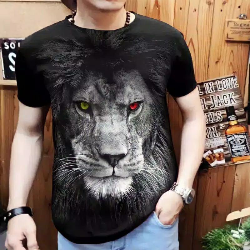Kaos Distro pria 3D macan MC-14