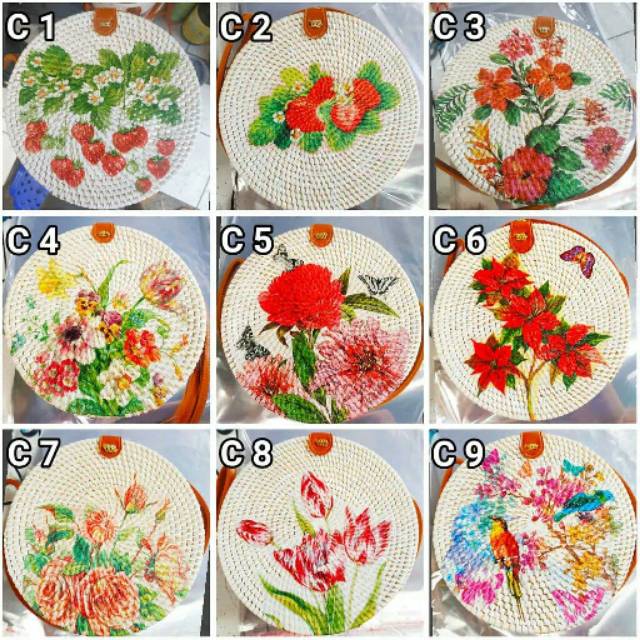 Tas rotan / tas selempang wanita / tas wanita kekinian / tas rotan asli