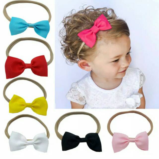 Bandana bando anak bayi headband murah nylon lucu import