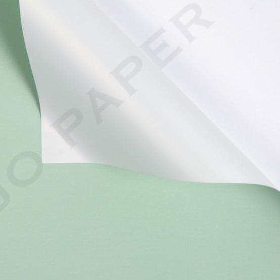 

✥ [20 LEMBAR] Flower Wrapping Paper Bicolor White Kertas Buket Bunga - Pastel Green ➶