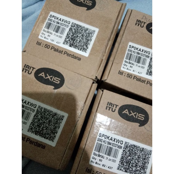 Kartu Axis Segel 6 Box