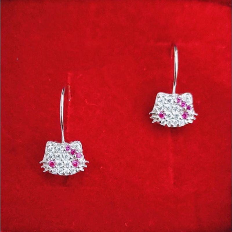 ANTING HELLO KITTY PERAK 925 LAPIS MAS