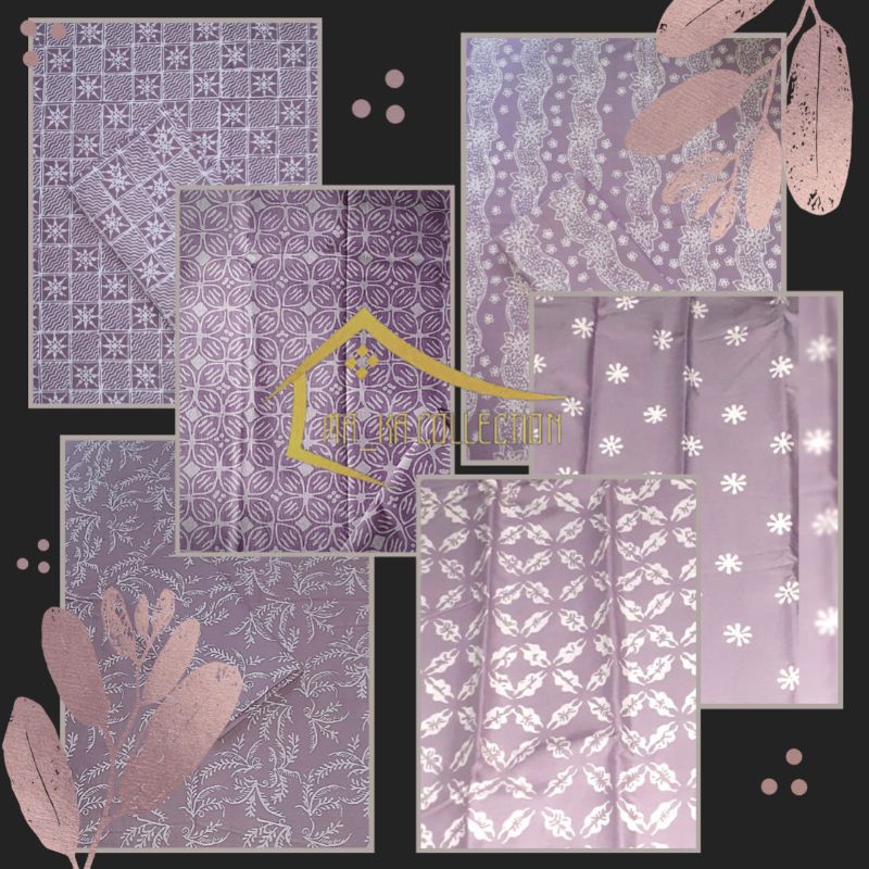 Batik Garutan Ungu | Batik Ungu Taro | Kain Batik Pastel