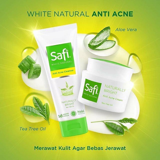 SAFI Naturals Tea Tree Oil Acne Cleanser Acne Toner Anti Acne Cream Natural 20 45 50 100 (VC)