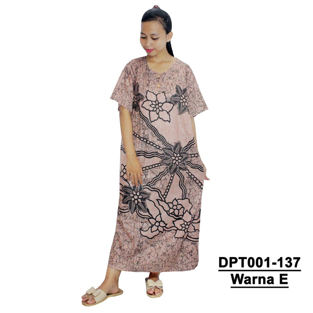 Batik Alhadi Daster Lengan Pendek Kekinian Kancing Depan Busui Rayon