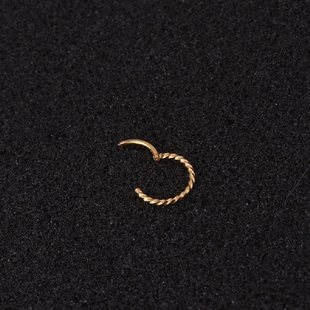 Needway Cincin Tindik Hidung Baru 1 Pcs Hidung Septum Helix Cartilage Stainless Steel Bulat Stud Earrings