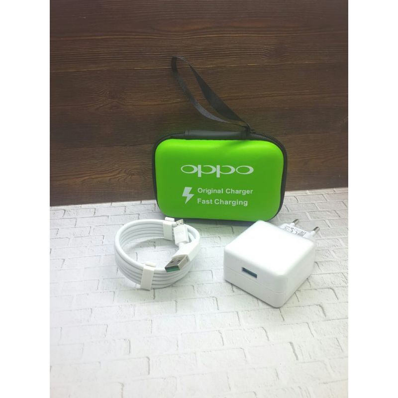 Charger Casan Oppo ORIGINAL Fast Charging Super VOOC 4A R15 R17 Bonus Dompet ORI Micro USB Cable