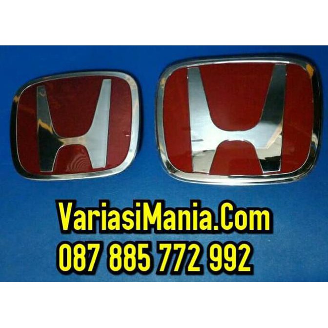 RED EMBLEM HONDA ORIGINAL import Thailand | Emblem Mobil