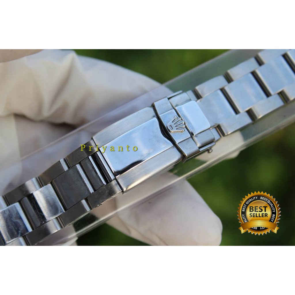 STRAP TALI JAM TANGAN STAINLESS ROLEX DAYTONA FULL SILVER 20MM